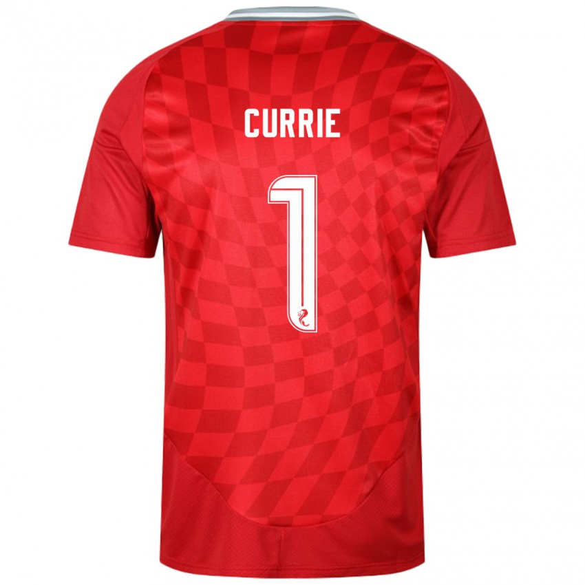 Hombre Camiseta Jennifer Currie #1 Rojo 1ª Equipación 2024/25 La Camisa Perú