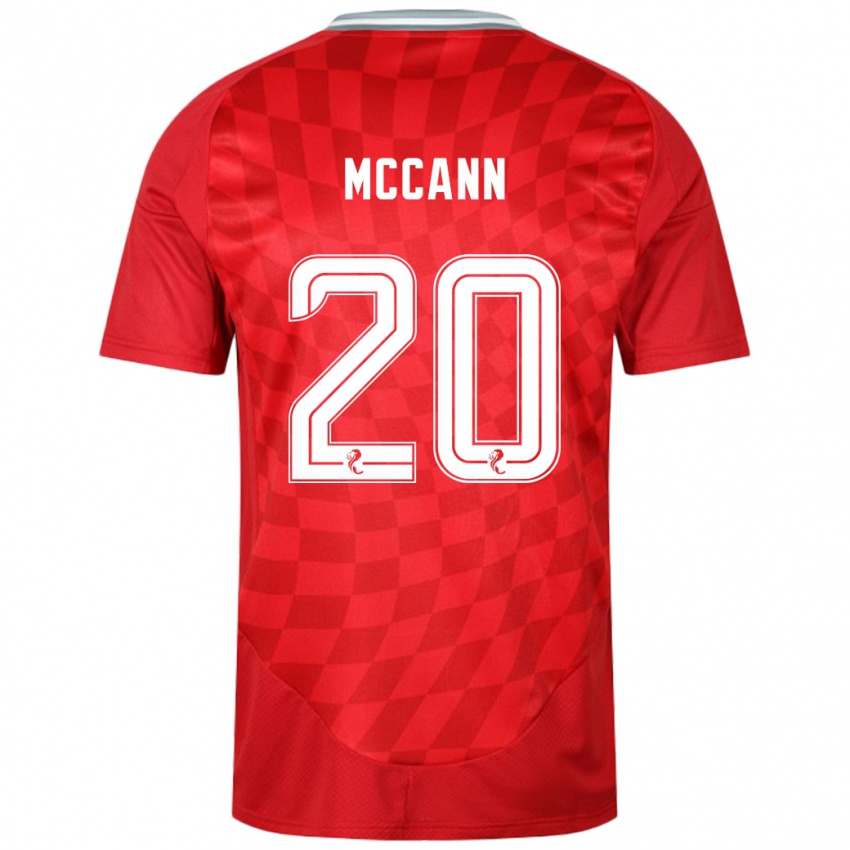 Hombre Camiseta Annalisa Mccann #20 Rojo 1ª Equipación 2024/25 La Camisa Perú