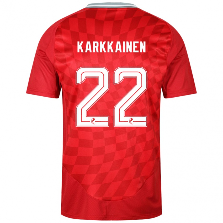 Hombre Camiseta Elena Kärkkäinen #22 Rojo 1ª Equipación 2024/25 La Camisa Perú