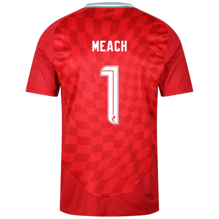 Hombre Camiseta Aaliyah-Jay Meach #1 Rojo 1ª Equipación 2024/25 La Camisa Perú