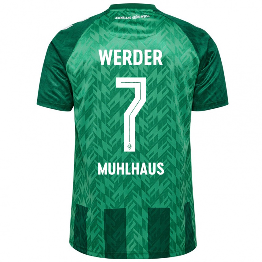 Hombre Camiseta Larissa Mühlhaus #7 Verde 1ª Equipación 2024/25 La Camisa Perú