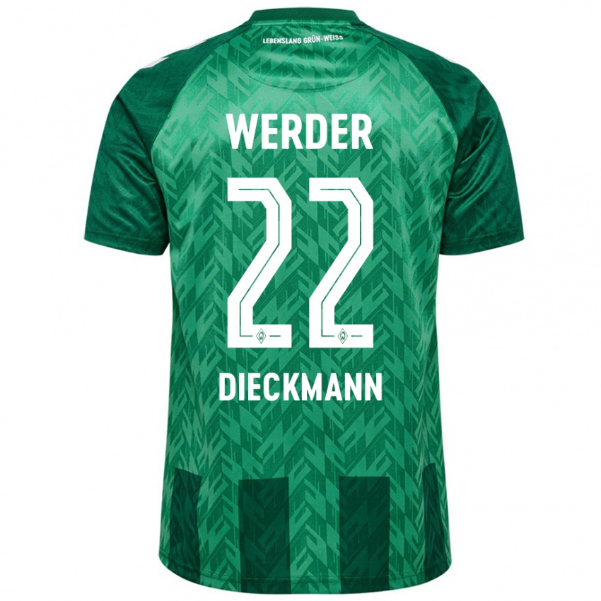 Hombre Camiseta Rieke Dieckmann #22 Verde 1ª Equipación 2024/25 La Camisa Perú