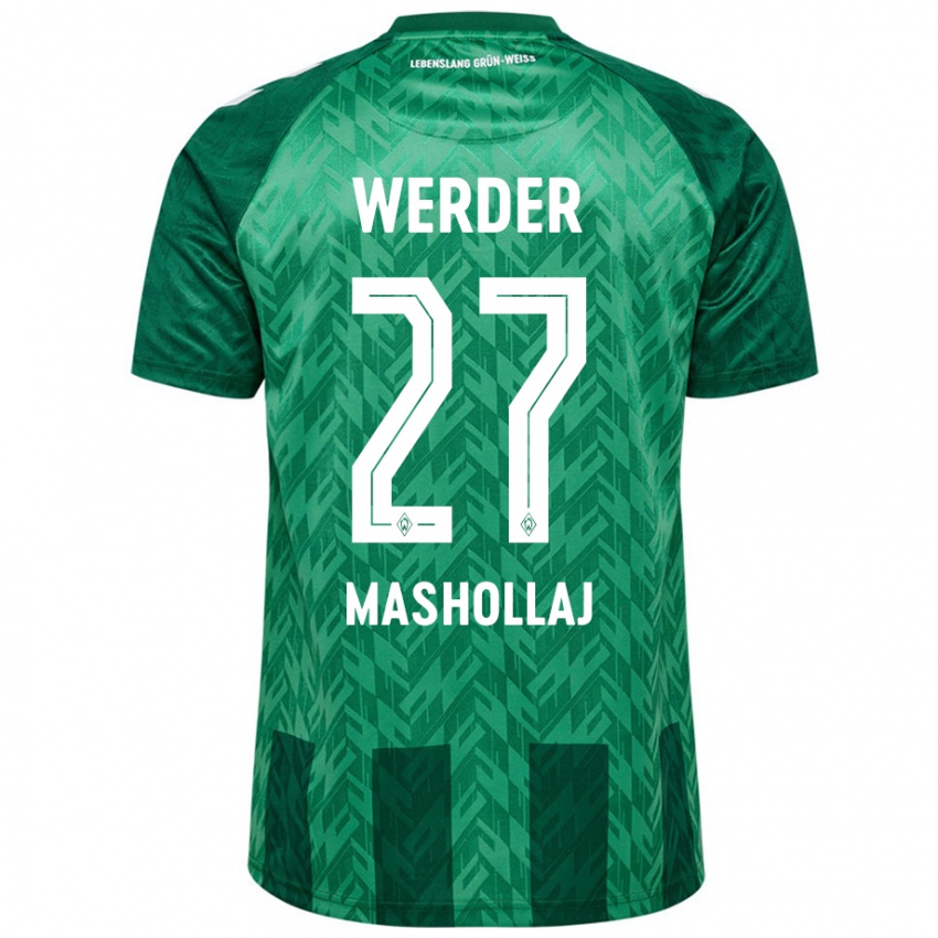 Hombre Camiseta Benjamin Mashollaj #27 Verde 1ª Equipación 2024/25 La Camisa Perú