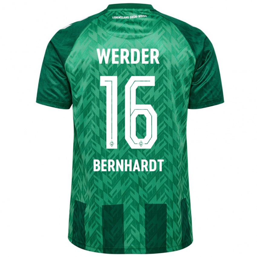 Hombre Camiseta Emilie Bernhardt #16 Verde 1ª Equipación 2024/25 La Camisa Perú