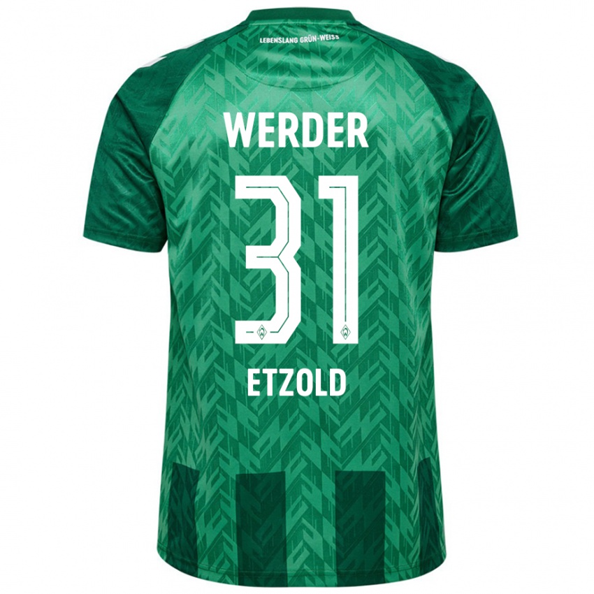 Hombre Camiseta Hannah Etzold #31 Verde 1ª Equipación 2024/25 La Camisa Perú