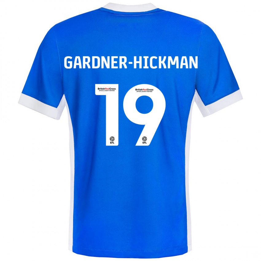 Hombre Camiseta Taylor Gardner-Hickman #19 Azul Blanco 1ª Equipación 2024/25 La Camisa Perú