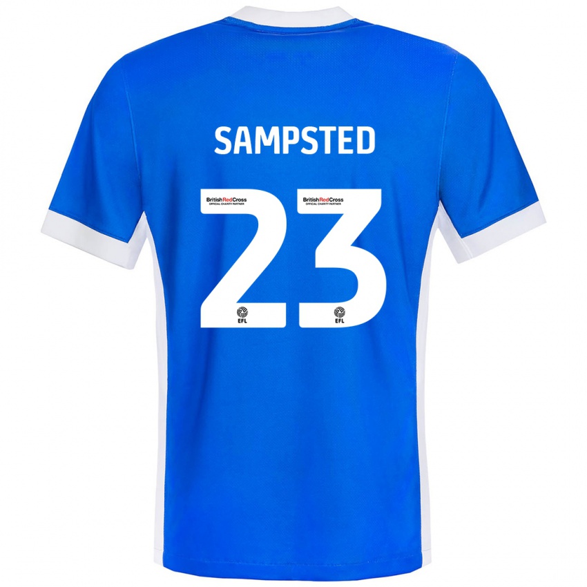 Hombre Camiseta Alfons Sampsted #23 Azul Blanco 1ª Equipación 2024/25 La Camisa Perú