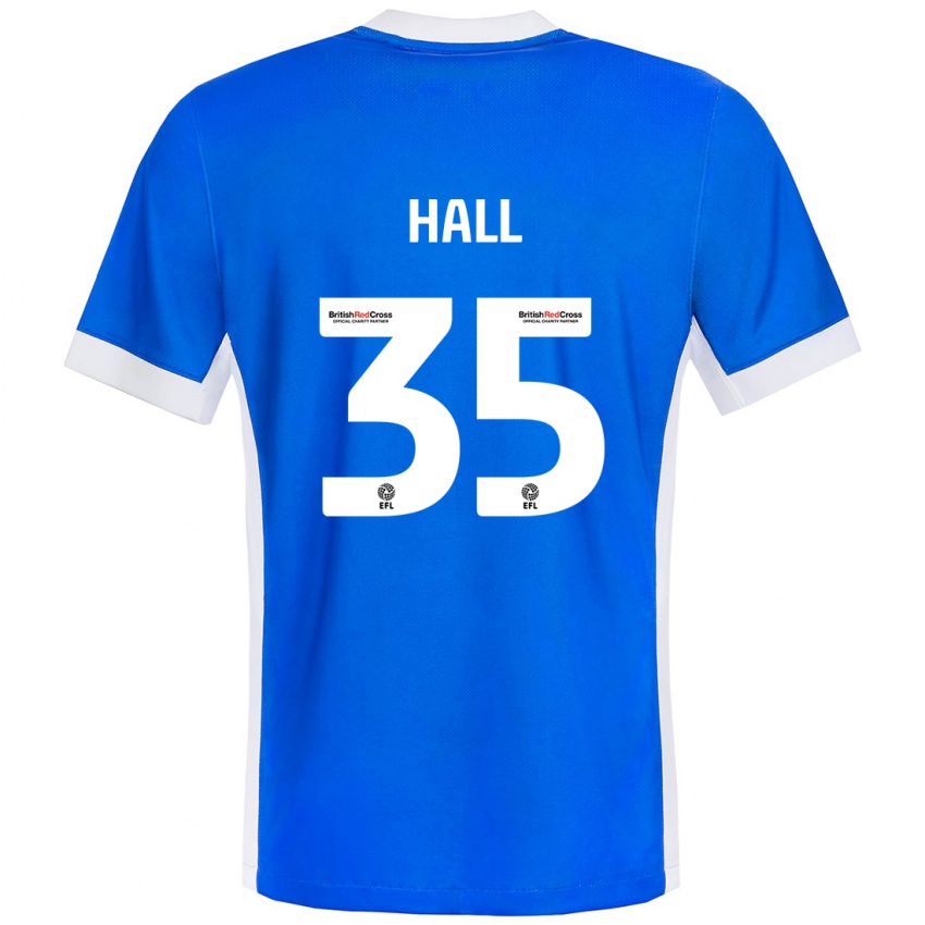 Hombre Camiseta George Hall #35 Azul Blanco 1ª Equipación 2024/25 La Camisa Perú