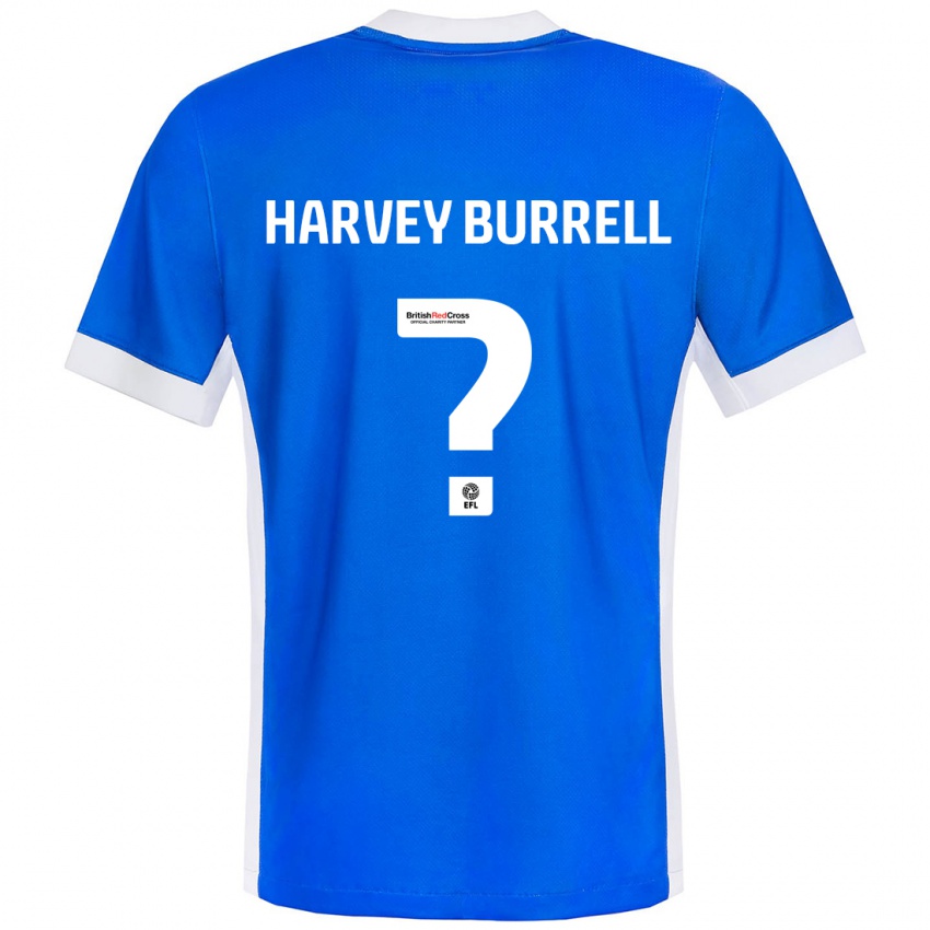 Hombre Camiseta William Harvey Burrell #0 Azul Blanco 1ª Equipación 2024/25 La Camisa Perú