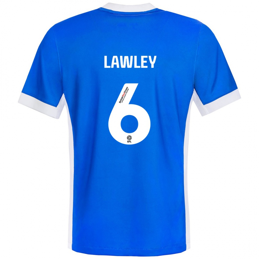 Hombre Camiseta Gemma Lawley #6 Azul Blanco 1ª Equipación 2024/25 La Camisa Perú