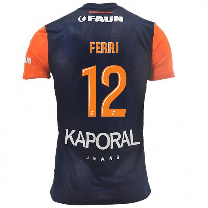 Hombre Camiseta Jordan Ferri #12 Azul Marino Naranja 1ª Equipación 2024/25 La Camisa Perú