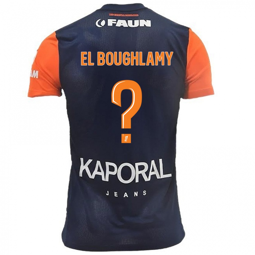 Hombre Camiseta Adam El Boughlamy #0 Azul Marino Naranja 1ª Equipación 2024/25 La Camisa Perú