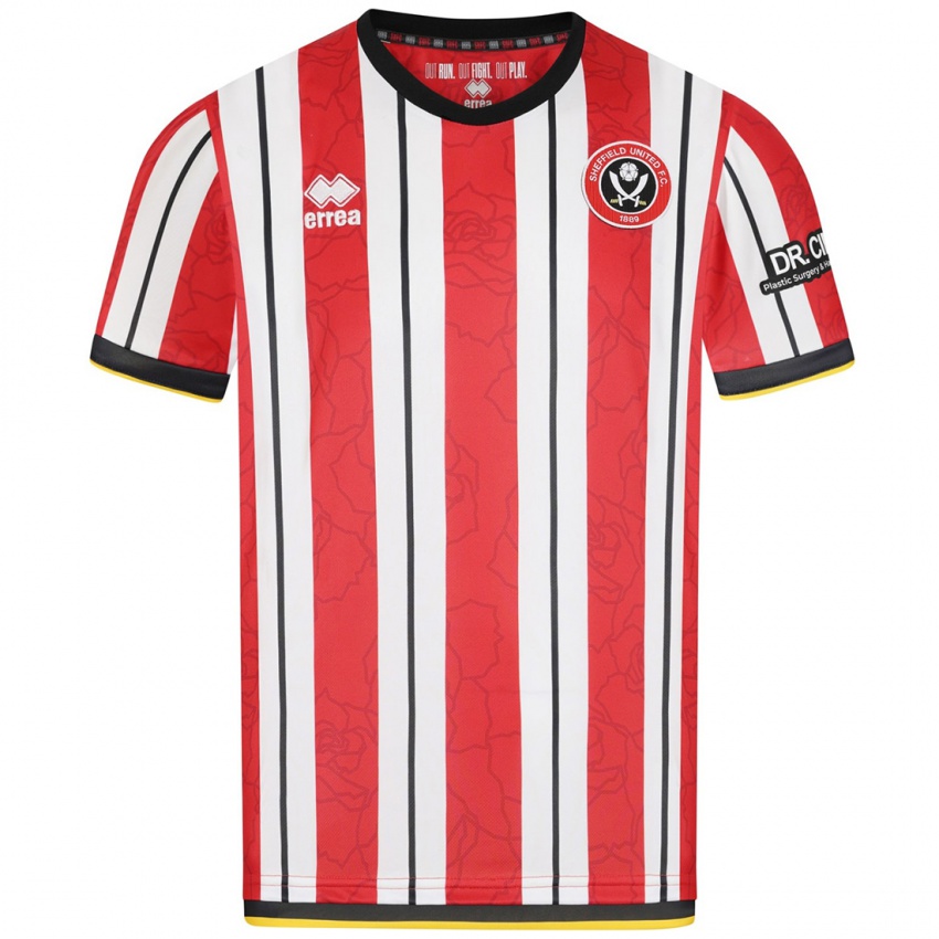 Hombre Camiseta Harry Souttar #6 Rojo Blanco Rayas 1ª Equipación 2024/25 La Camisa Perú