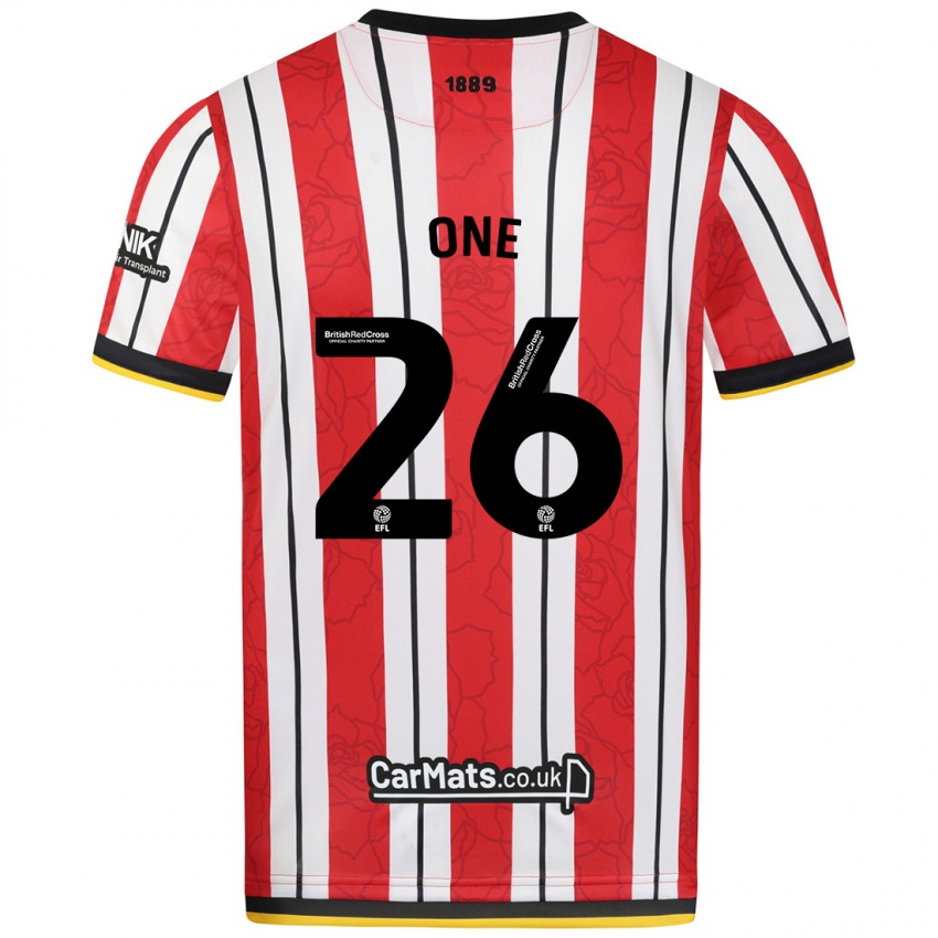 Hombre Camiseta Ryan Oné #26 Rojo Blanco Rayas 1ª Equipación 2024/25 La Camisa Perú