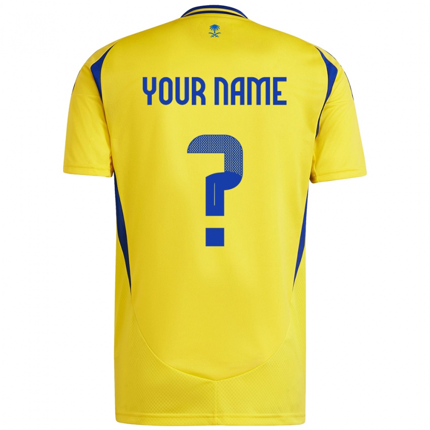 Hombre Camiseta Su Nombre #0 Amarillo Azul 1ª Equipación 2024/25 La Camisa Perú