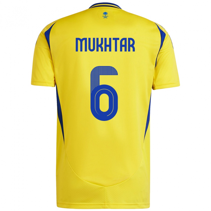 Hombre Camiseta Mukhtar Ali #6 Amarillo Azul 1ª Equipación 2024/25 La Camisa Perú