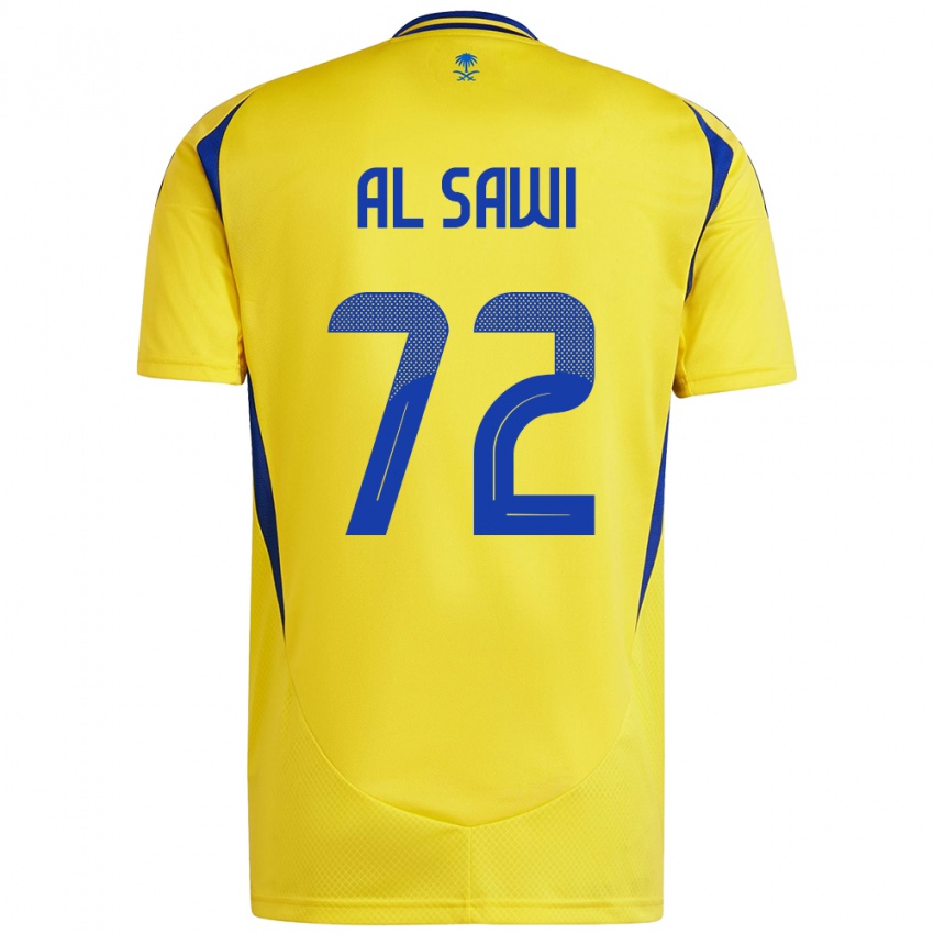 Hombre Camiseta Etaf Al-Sawi #72 Amarillo Azul 1ª Equipación 2024/25 La Camisa Perú