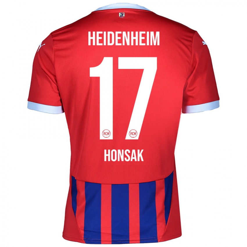 Hombre Camiseta Mathias Honsak #17 Rojo Azul 1ª Equipación 2024/25 La Camisa Perú