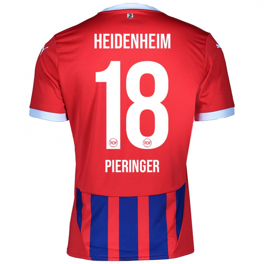 Hombre Camiseta Marvin Pieringer #18 Rojo Azul 1ª Equipación 2024/25 La Camisa Perú