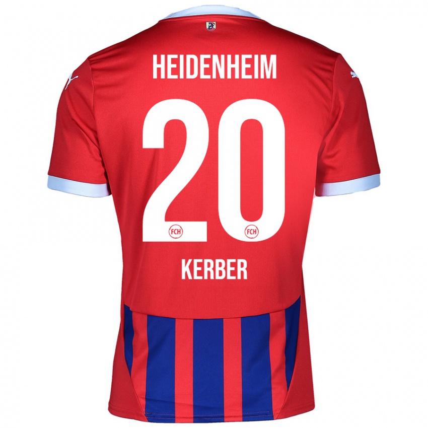 Hombre Camiseta Luca Kerber #20 Rojo Azul 1ª Equipación 2024/25 La Camisa Perú