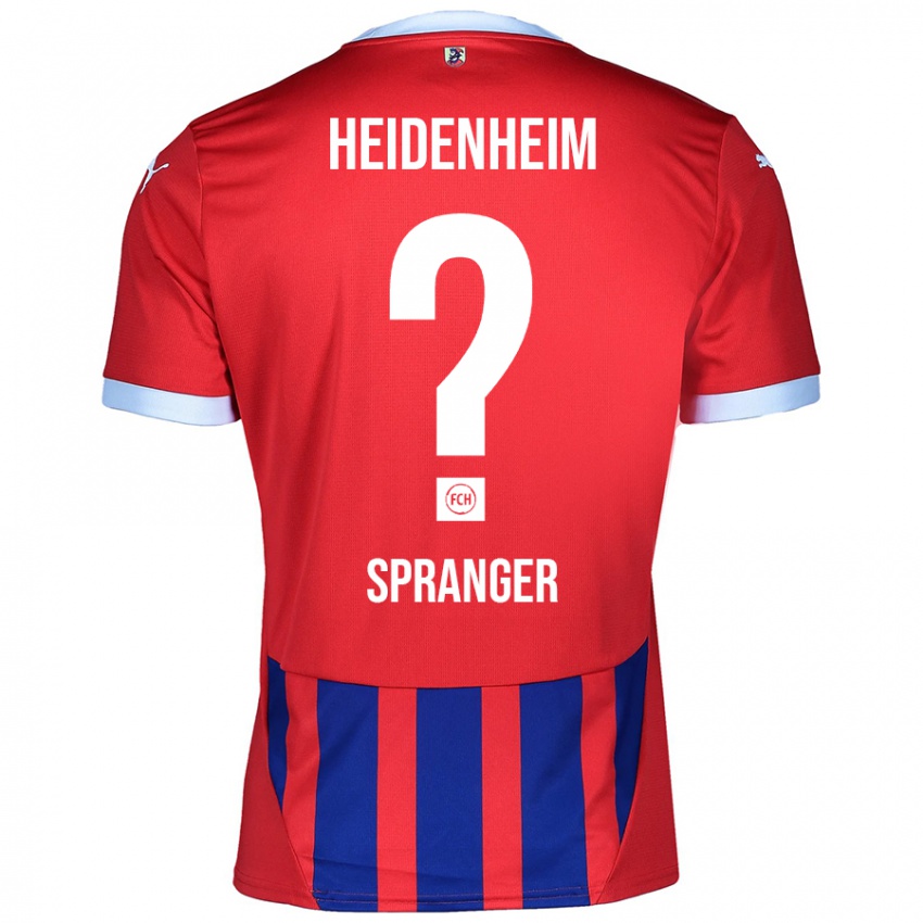 Hombre Camiseta Luke Spranger #0 Rojo Azul 1ª Equipación 2024/25 La Camisa Perú