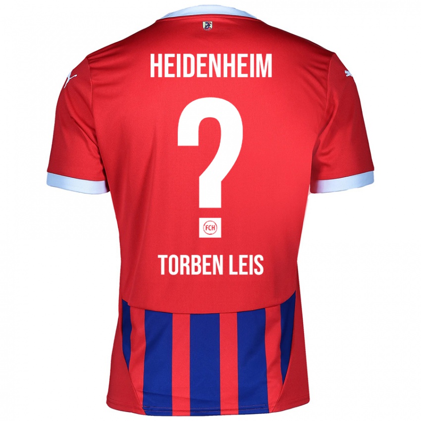 Hombre Camiseta Torben Leis #0 Rojo Azul 1ª Equipación 2024/25 La Camisa Perú