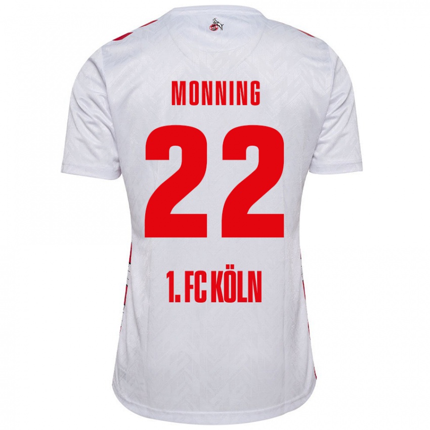 Hombre Camiseta Marlon Monning #22 Blanco Rojo 1ª Equipación 2024/25 La Camisa Perú