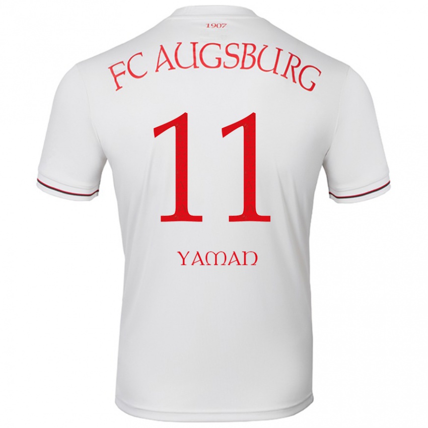 Hombre Camiseta Kerim Yaman #11 Blanco 1ª Equipación 2024/25 La Camisa Perú