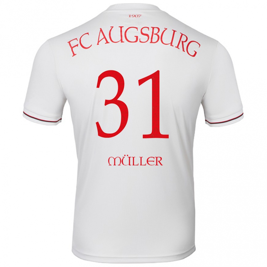 Hombre Camiseta Noah Müller #31 Blanco 1ª Equipación 2024/25 La Camisa Perú