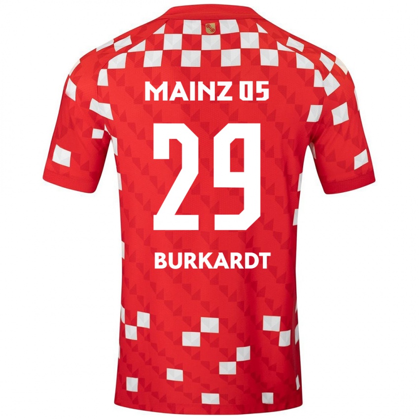 Hombre Camiseta Jonathan Burkardt #29 Blanco Rojo 1ª Equipación 2024/25 La Camisa Perú