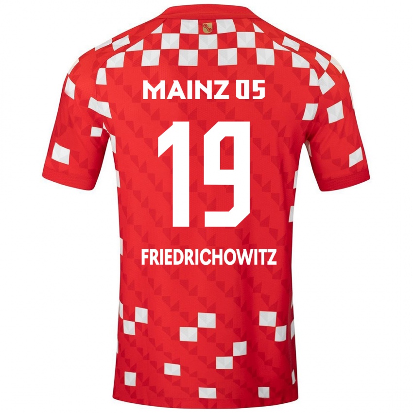 Hombre Camiseta Anna Friedrichowitz #19 Blanco Rojo 1ª Equipación 2024/25 La Camisa Perú