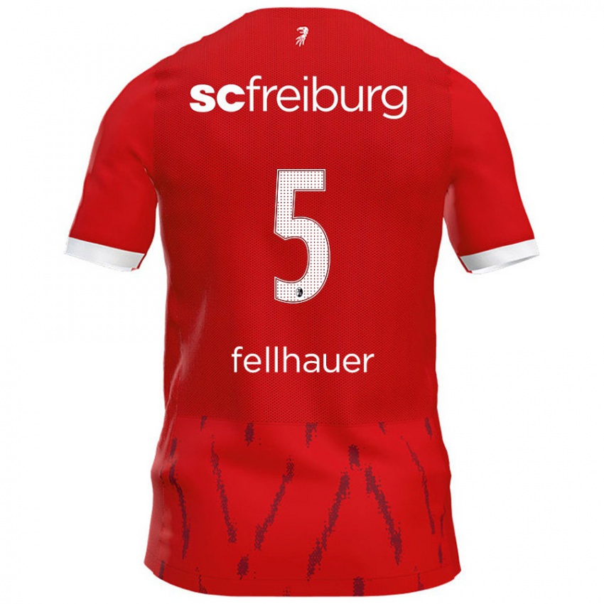 Hombre Camiseta Kim Fellhauer #5 Rojo 1ª Equipación 2024/25 La Camisa Perú