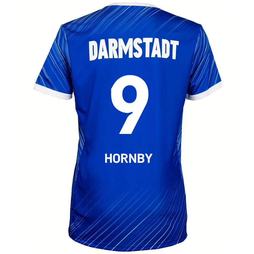 Hombre Camiseta Fraser Hornby #9 Azul Blanco 1ª Equipación 2024/25 La Camisa Perú