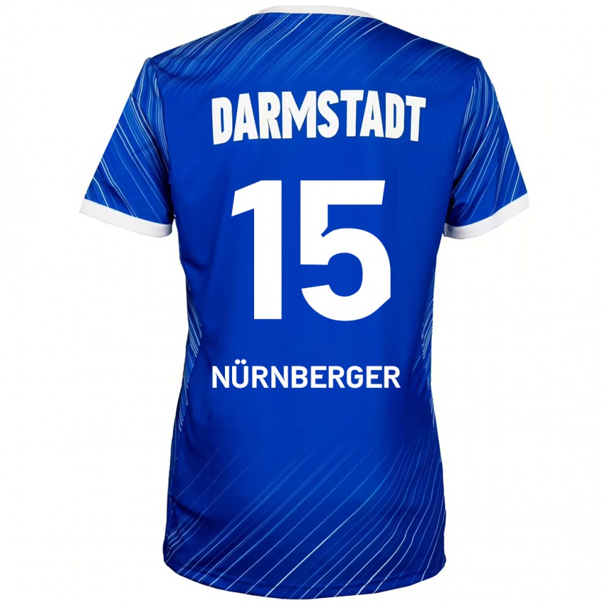 Hombre Camiseta Fabian Nürnberger #15 Azul Blanco 1ª Equipación 2024/25 La Camisa Perú