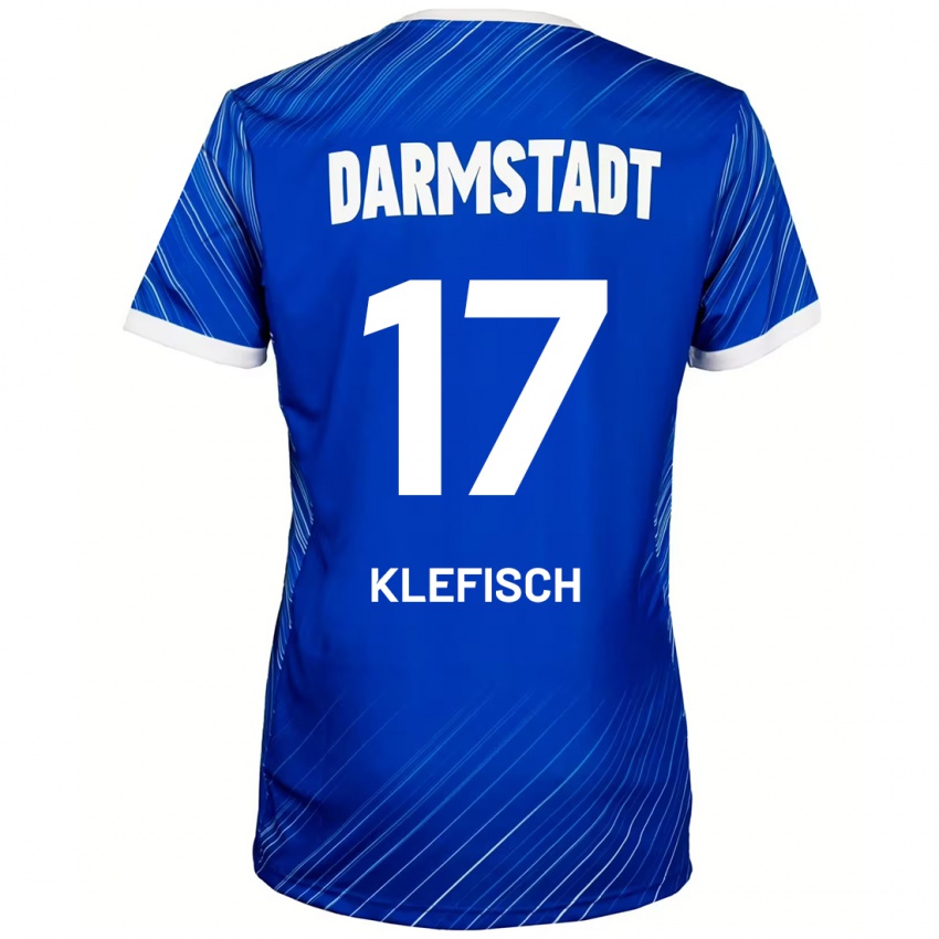 Hombre Camiseta Kai Klefisch #17 Azul Blanco 1ª Equipación 2024/25 La Camisa Perú