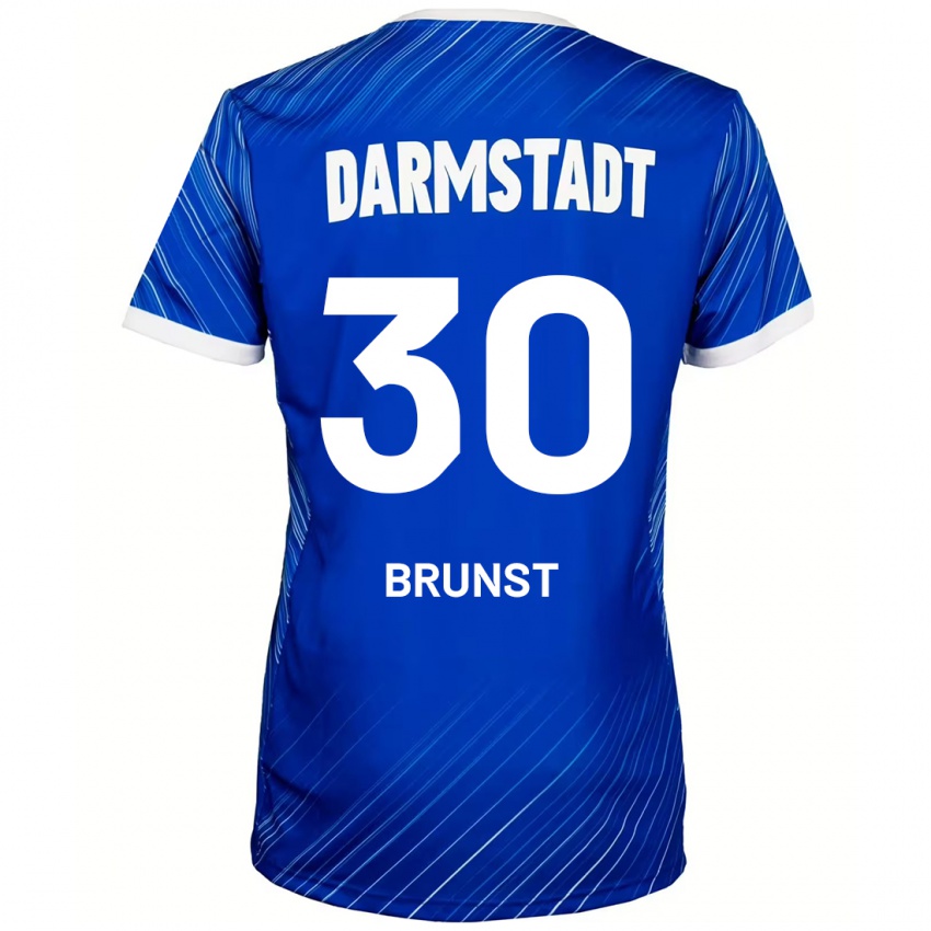 Hombre Camiseta Alexander Brunst #30 Azul Blanco 1ª Equipación 2024/25 La Camisa Perú