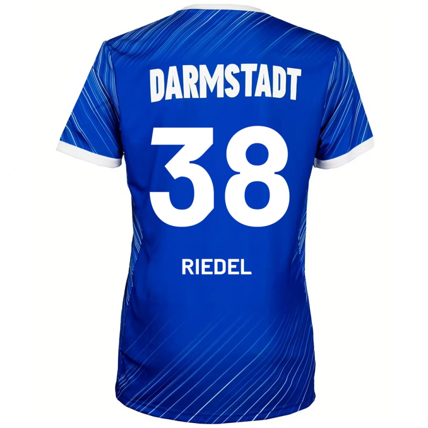 Hombre Camiseta Clemens Riedel #38 Azul Blanco 1ª Equipación 2024/25 La Camisa Perú