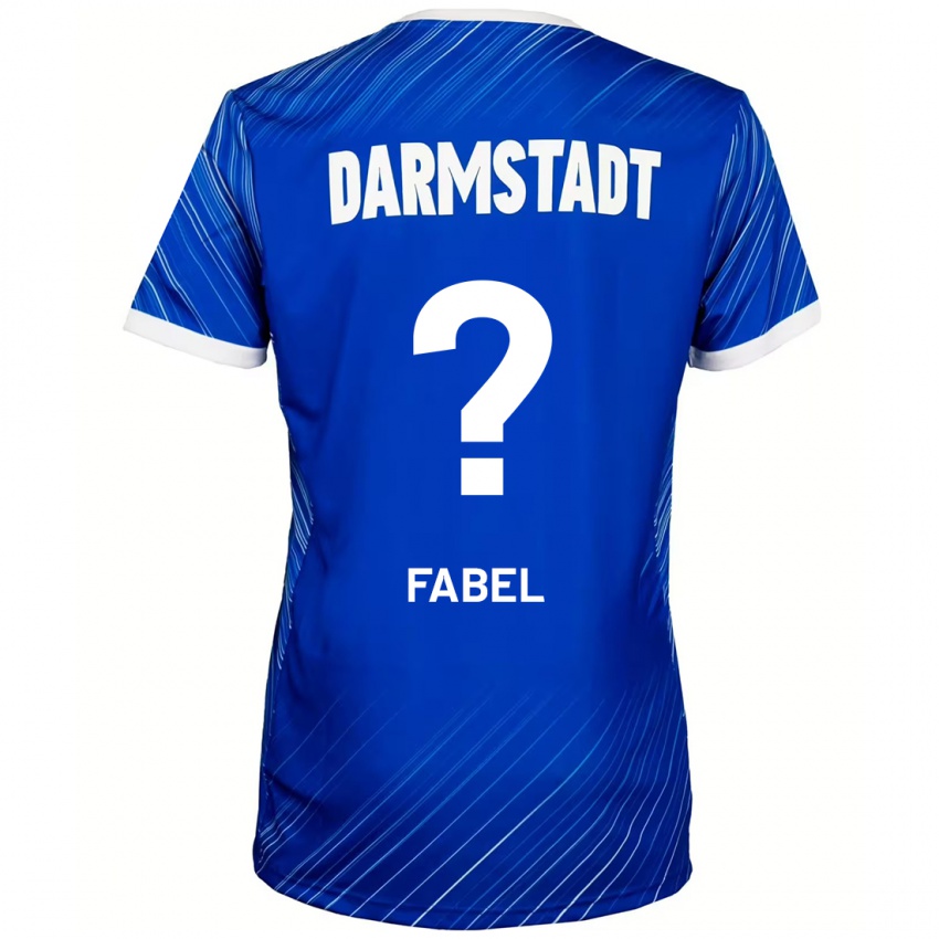 Hombre Camiseta Lukas Fabel #0 Azul Blanco 1ª Equipación 2024/25 La Camisa Perú