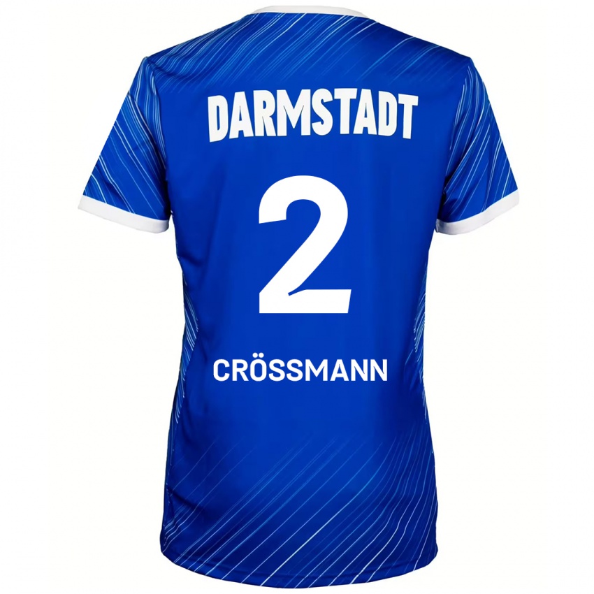 Hombre Camiseta Elias Crößmann #2 Azul Blanco 1ª Equipación 2024/25 La Camisa Perú