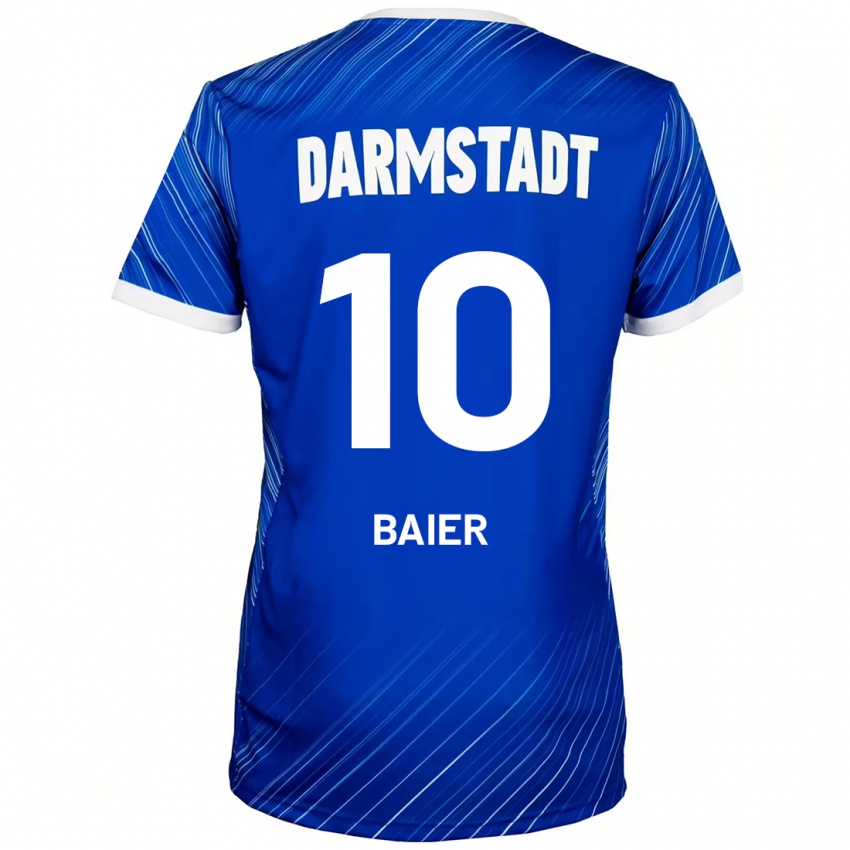 Hombre Camiseta Nico Baier #10 Azul Blanco 1ª Equipación 2024/25 La Camisa Perú