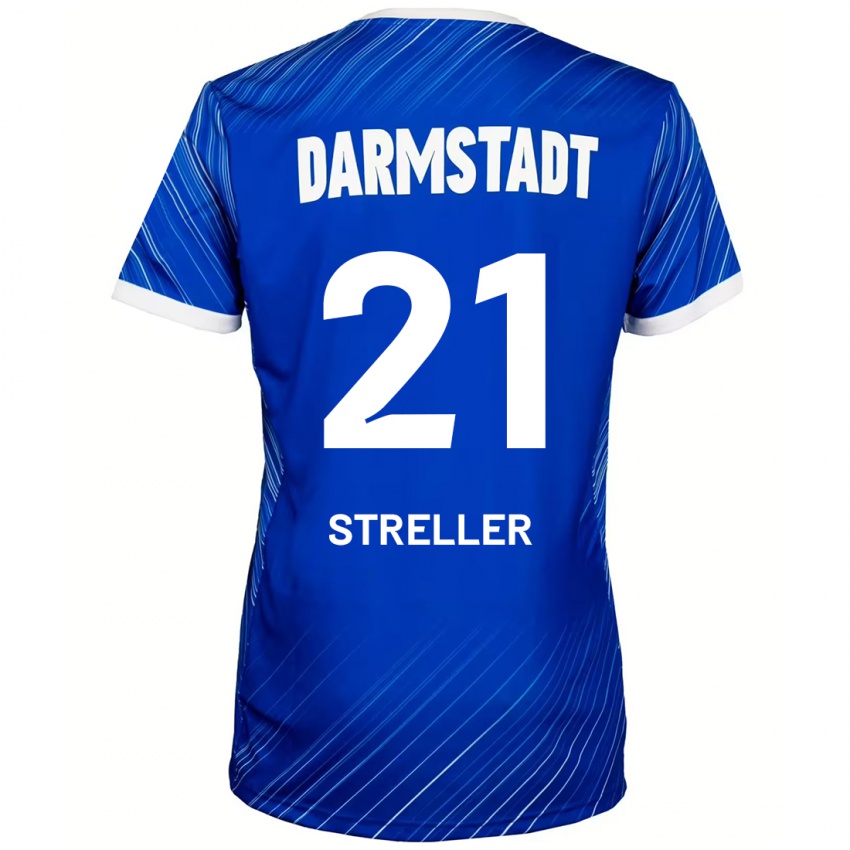 Hombre Camiseta Till Streller #21 Azul Blanco 1ª Equipación 2024/25 La Camisa Perú