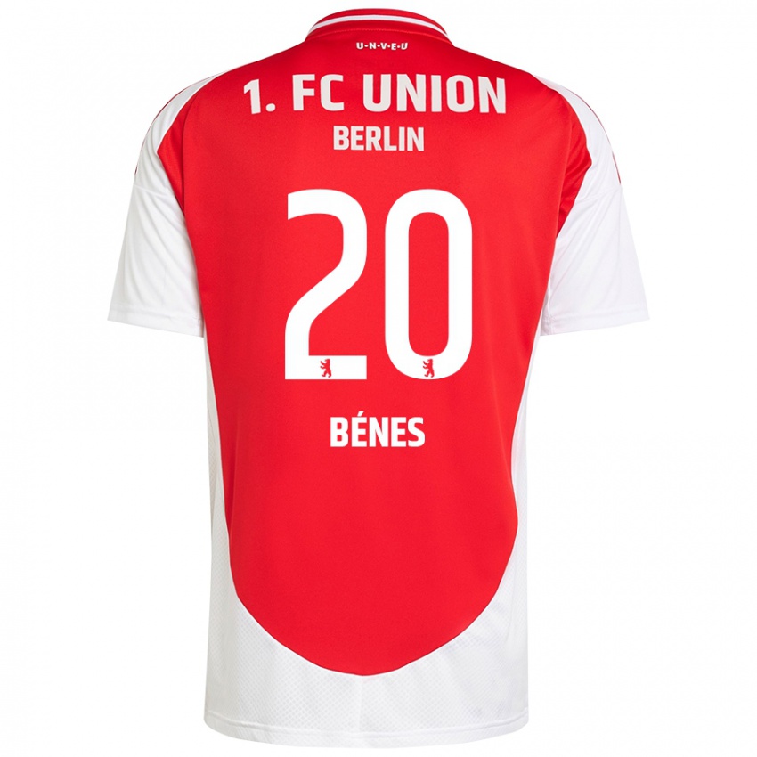 Hombre Camiseta Laszlo Benes #20 Rojo Blanco 1ª Equipación 2024/25 La Camisa Perú