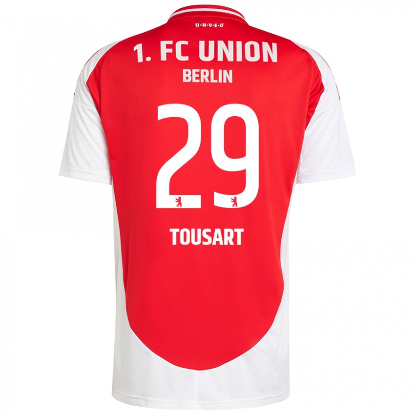 Hombre Camiseta Lucas Tousart #29 Rojo Blanco 1ª Equipación 2024/25 La Camisa Perú