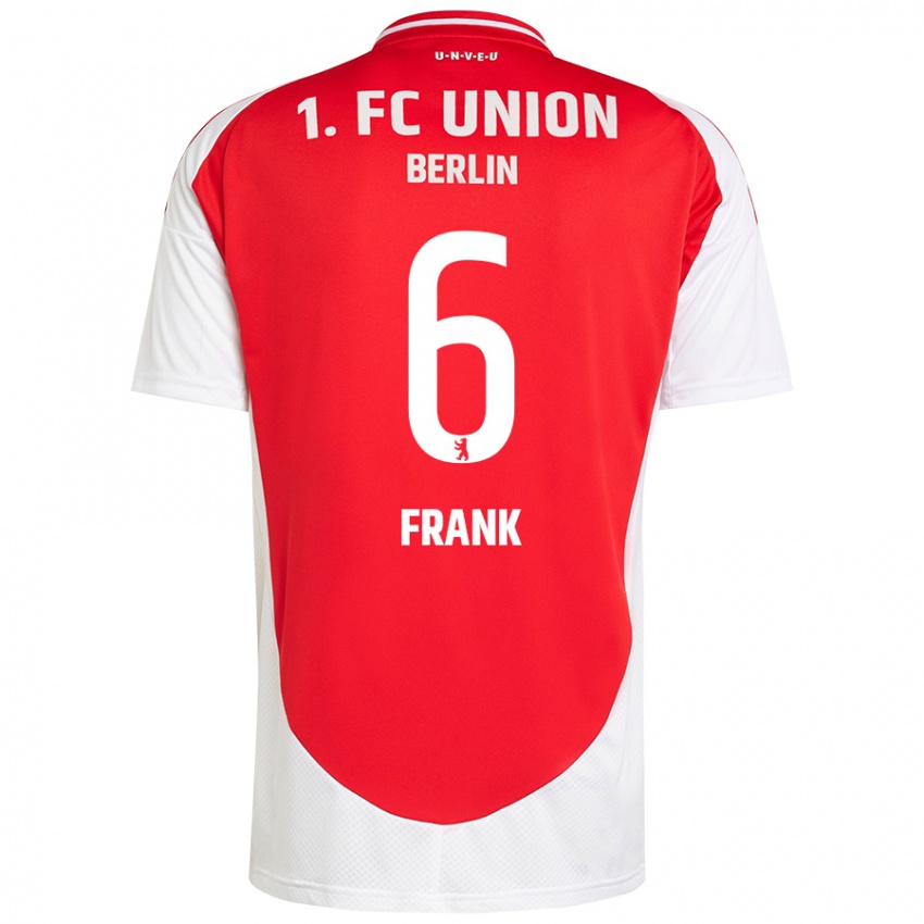 Hombre Camiseta Celine Frank #6 Rojo Blanco 1ª Equipación 2024/25 La Camisa Perú