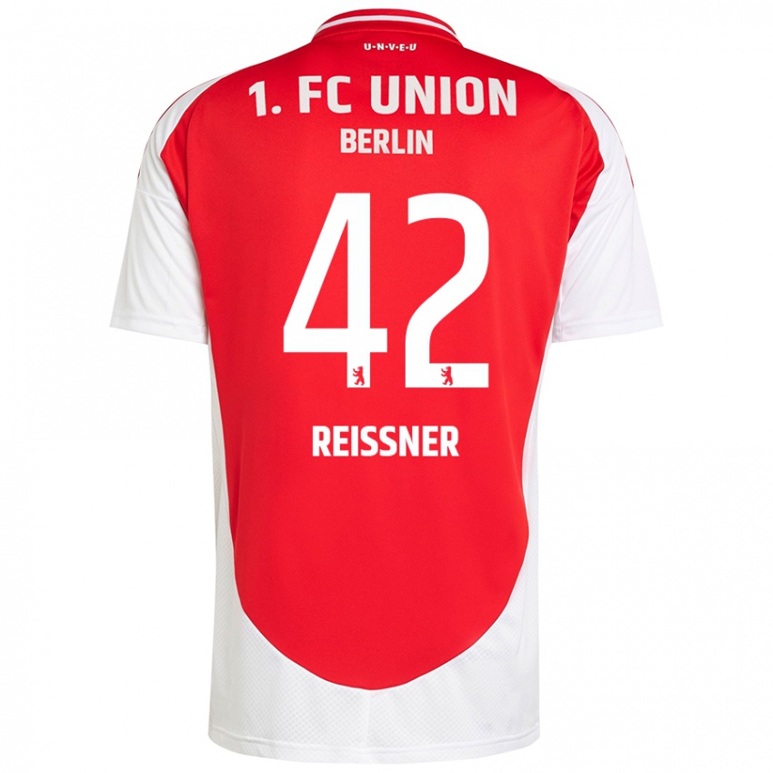 Hombre Camiseta Naika Reissner #42 Rojo Blanco 1ª Equipación 2024/25 La Camisa Perú