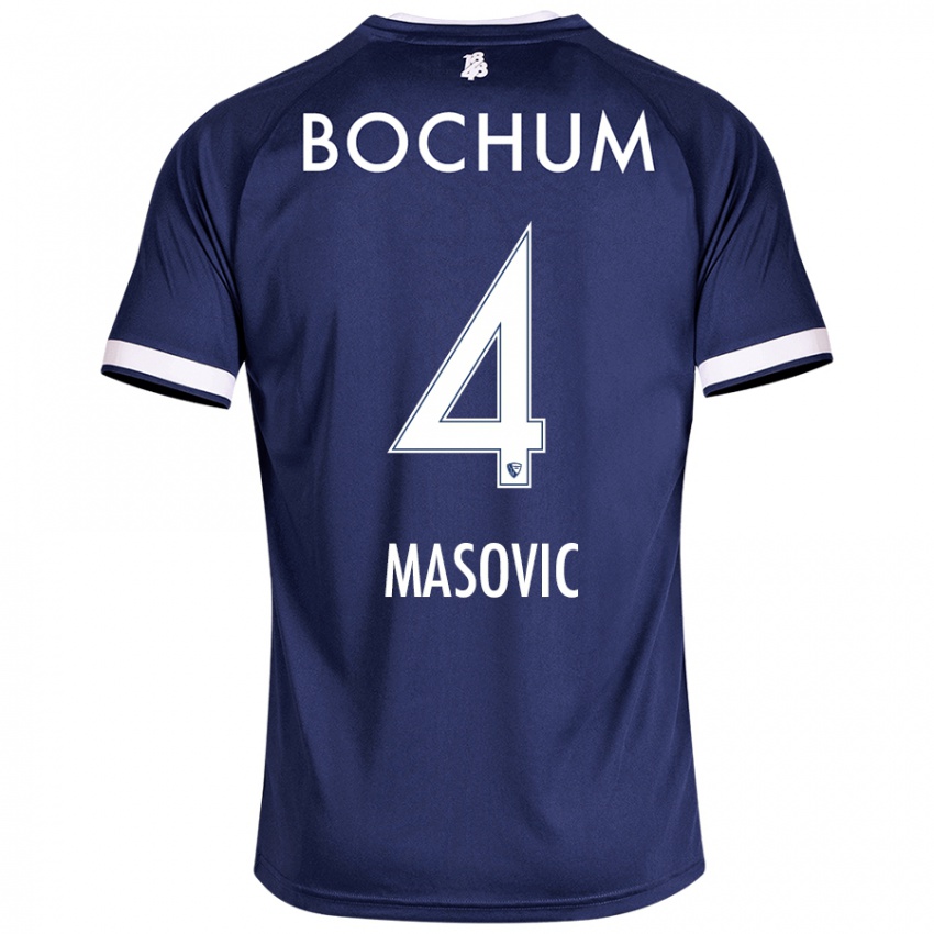 Hombre Camiseta Erhan Masovic #4 Azul Oscuro 1ª Equipación 2024/25 La Camisa Perú