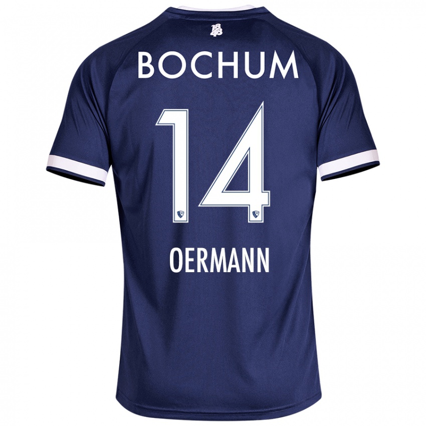 Hombre Camiseta Tim Oermann #14 Azul Oscuro 1ª Equipación 2024/25 La Camisa Perú