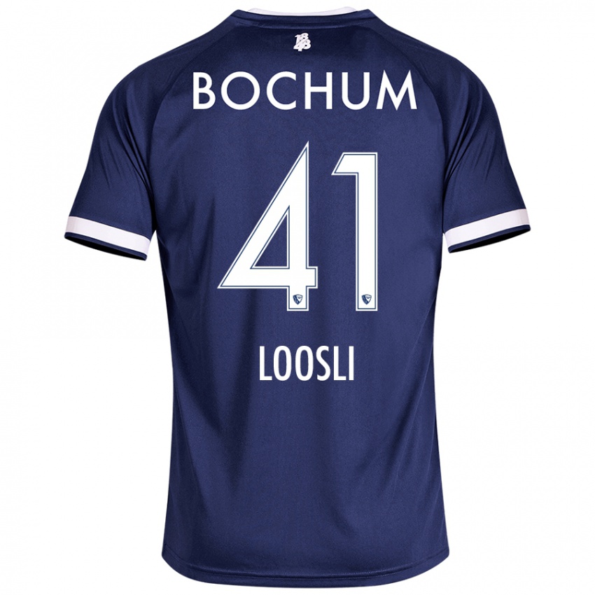 Hombre Camiseta Noah Loosli #41 Azul Oscuro 1ª Equipación 2024/25 La Camisa Perú