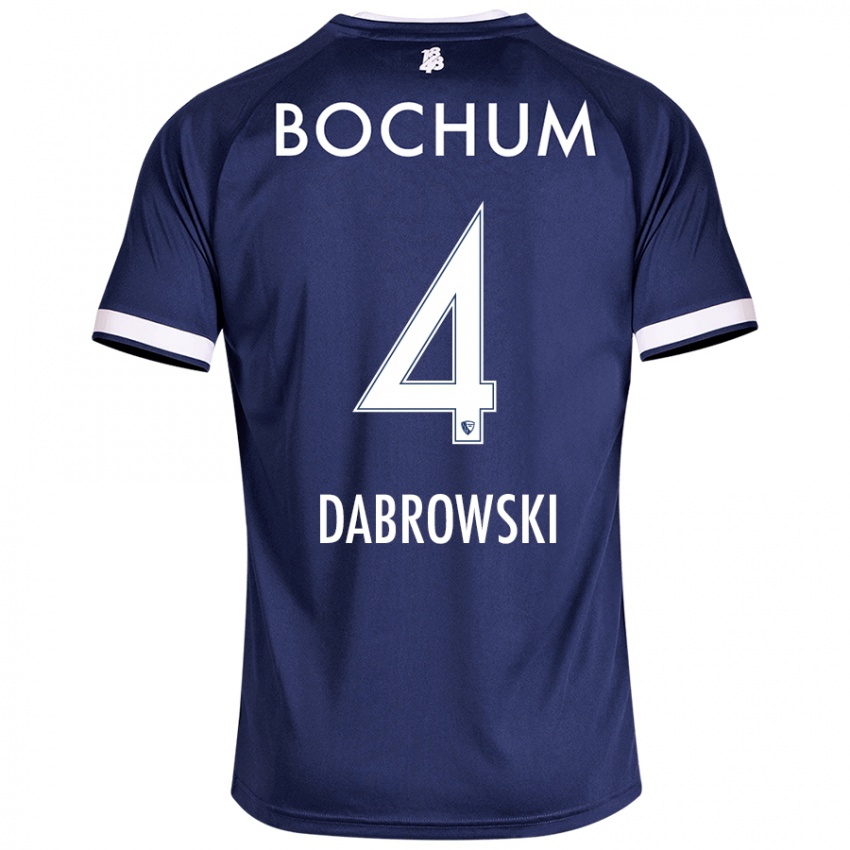 Hombre Camiseta Luc Dabrowski #4 Azul Oscuro 1ª Equipación 2024/25 La Camisa Perú