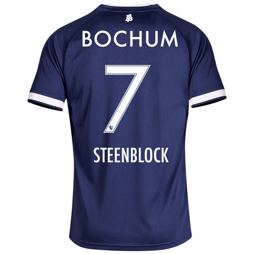 Hombre Camiseta Jannis Steenblock #7 Azul Oscuro 1ª Equipación 2024/25 La Camisa Perú